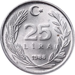 1988 Yılı 25 Lira - ÇİL TCM3231 - 3