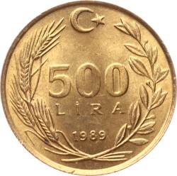 1989 Yılı 500 Lira - ÇİL TCM3172 - 1