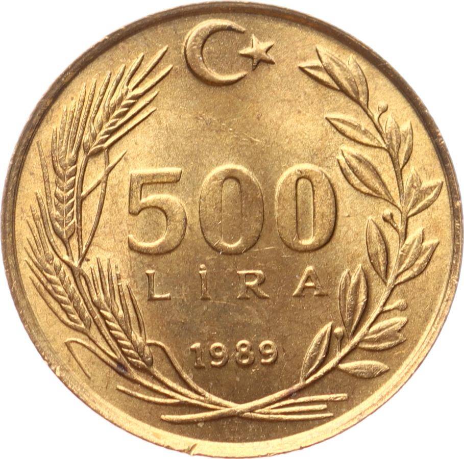 1989 Yılı 500 Lira - ÇİL TCM3172 - 3