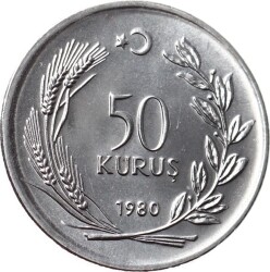 1980 Yılı 50 Kuruş FAO ÇİL *Köylü Kadınını Kalkındırma* TCM2428 - 2