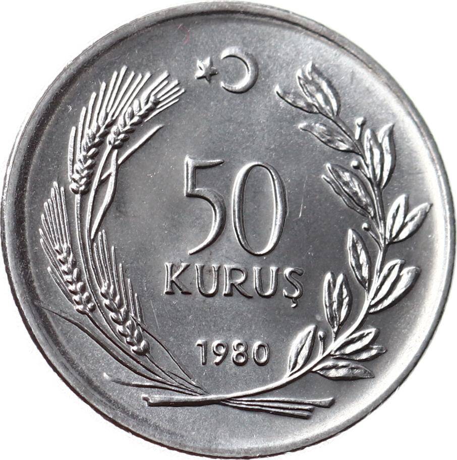 1980 Yılı 50 Kuruş FAO ÇİL *Köylü Kadınını Kalkındırma* TCM2428 - 2