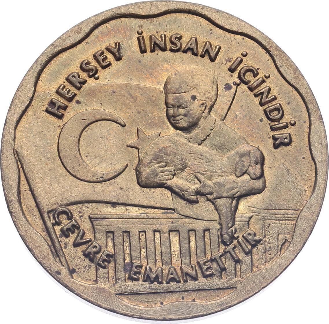 1990 Devlet Bakanlığı İnsanı Sev Çevreni Koru Madalyon MVM2151 - 1