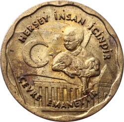 1990 Herşey İnsan İçindir Çevre Emanettir Madalyon MVM988 - 3