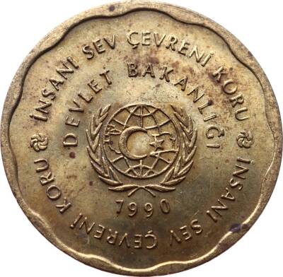 1990 Herşey İnsan İçindir Çevre Emanettir Madalyon MVM988 - 2