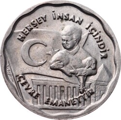 1990 Herşey İnsan İçindir Çevre Emanettir Madalyon MVM990 - 3