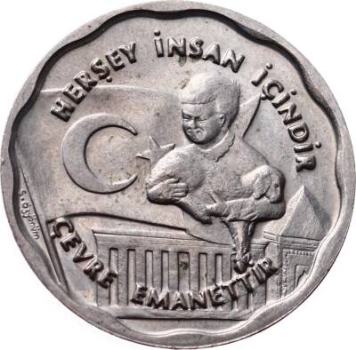 1990 Herşey İnsan İçindir Çevre Emanettir Madalyon MVM990 - 3