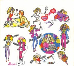 1990 Sindy Barbie Sticker Çıkartma - ÇOK NADİR KRT18049 - Gökçekoleksiyon