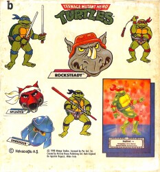 1990 Teenage Mutant Hero Turtles Ninja Kaplumbağalar Sticker - ÇOK NADİR KRT17987 - Gökçekoleksiyon