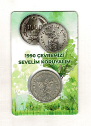 1990 Yılı 1000 Lira (Çevremizi Sevelim Koruyalım) *Özel Kitinde* TCM3325 - Gökçekoleksiyon