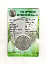 1990 Yılı 1000 Lira (Çevremizi Sevelim Koruyalım) *Özel Kitinde* TCM3325 - 2