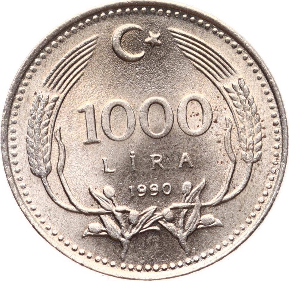 1990 Yılı 1000 Lira - ÇİL TCM3150 - 3