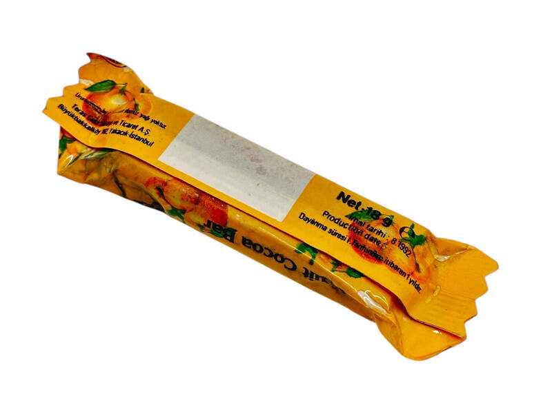 1990'lar Cino Portakallı/Kayısılı Meyvalı Kakaolu Bar Çikolata AOB4426 - 2