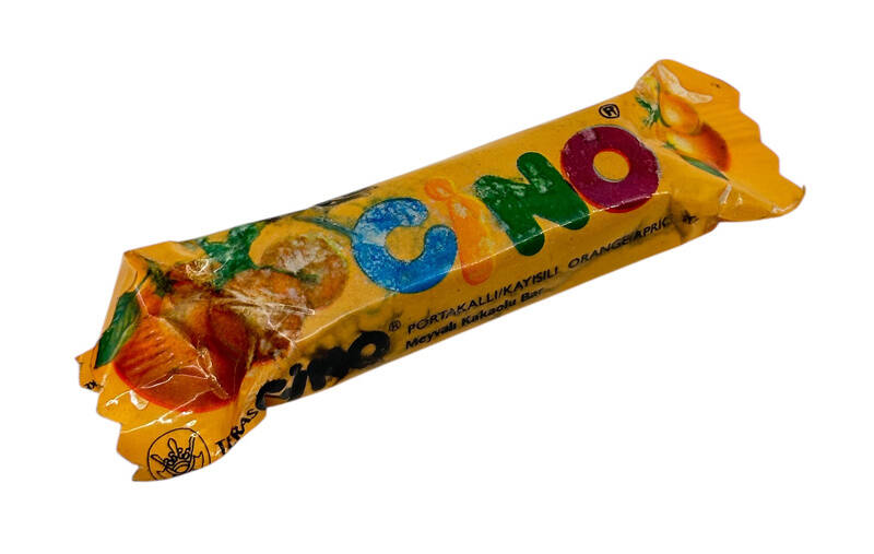 1990'lar Cino Portakallı/Kayısılı Meyvalı Kakaolu Bar Çikolata AOB4426 - 1