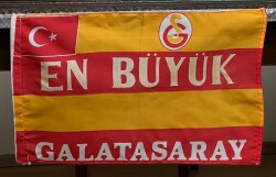 1990lar En Büyük Galatasaray Taraftar Bayrağı 45x25 (Büyük Boy) BY1 - Gökçekoleksiyon