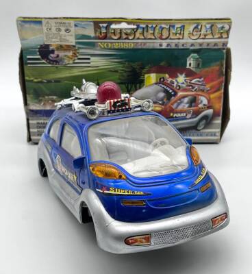 1990lar Justıce Car Çin Malı Polis Aracı Kutusunda (N) - 1