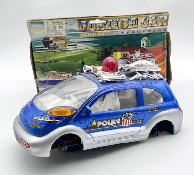 1990lar Justıce Car Çin Malı Polis Aracı Kutusunda (N) - 2