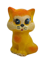  Kauçuk Oyuncak Kedi 1990s AOB4705 - Gökçekoleksiyon
