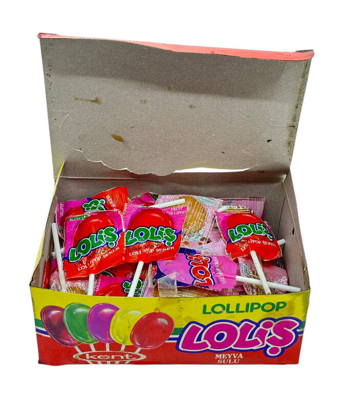 1990'lar Kent Loliş Meyva Sulu Dil Bonbon Lollipop Şeker (N) AOB4376 - 3