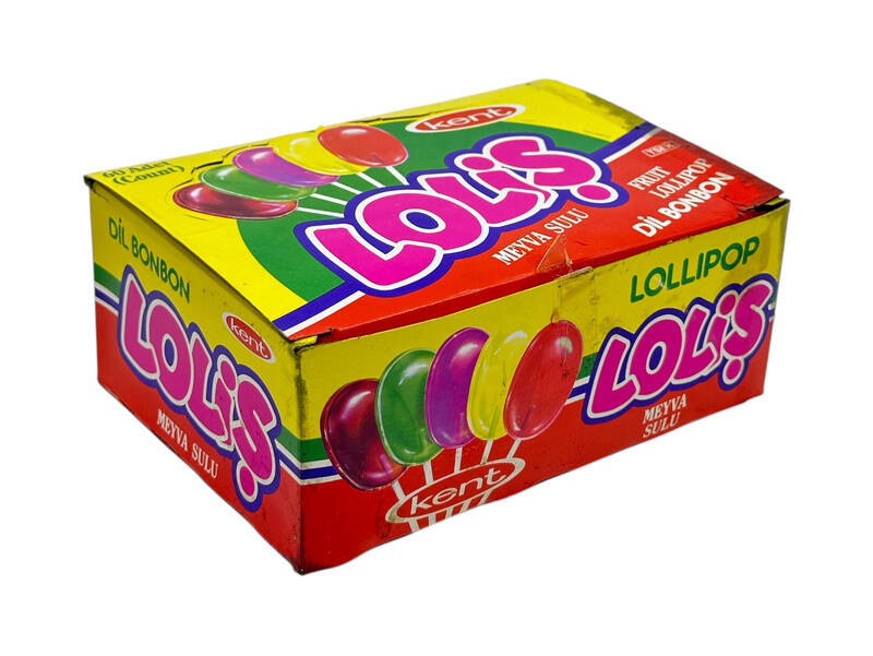 1990'lar Kent Loliş Meyva Sulu Dil Bonbon Lollipop Şeker (N) AOB4376 - 1