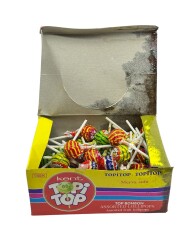 1990'lar Kent TopiTop Meyva Sulu Top Bonbon Lollipop Şeker (N) AOB4552 - 2