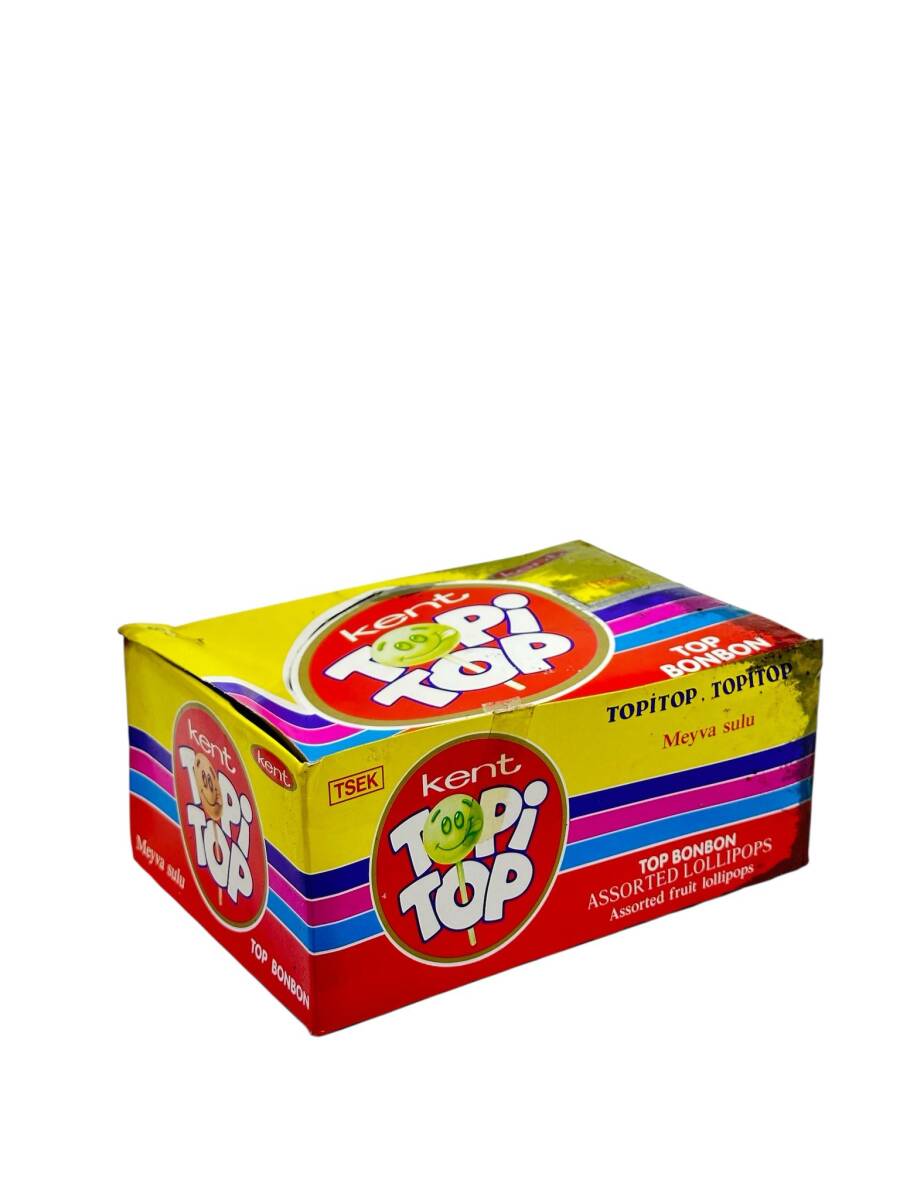 1990'lar Kent TopiTop Meyva Sulu Top Bonbon Lollipop Şeker (N) AOB4552 - 1
