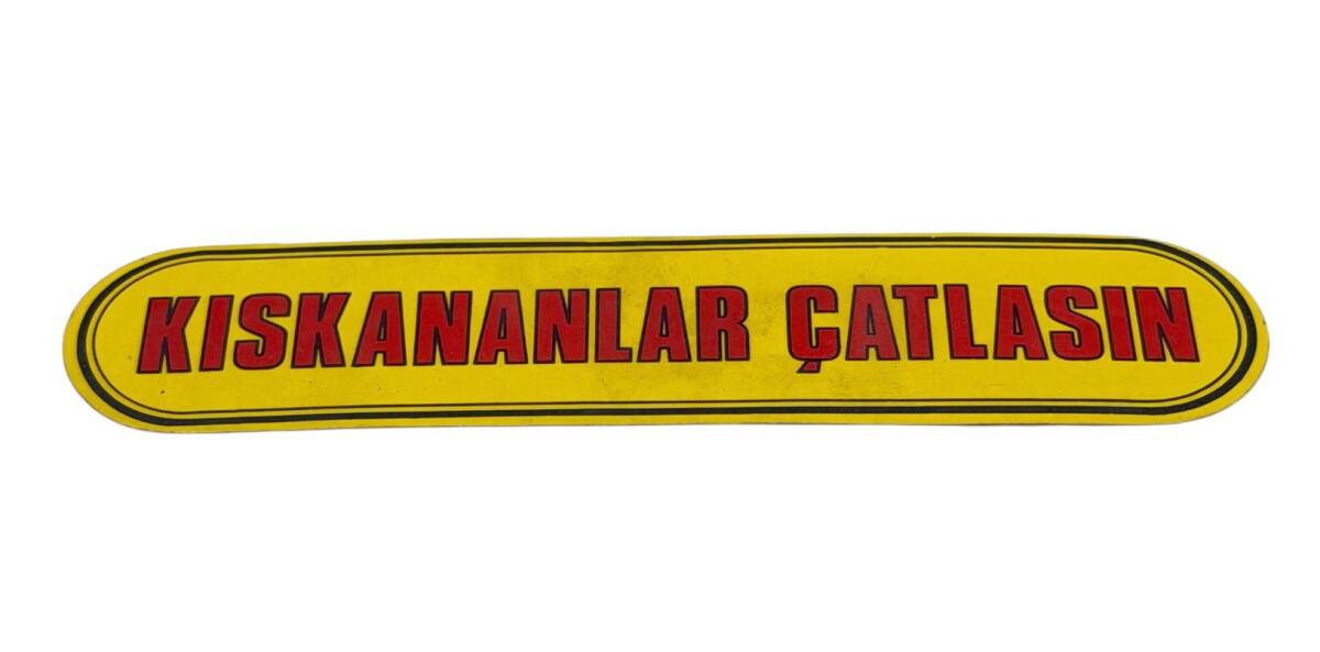 1990's Araba Arkası Kıskananlar Çatlasın Yazı Sticker AKS1861 - 1