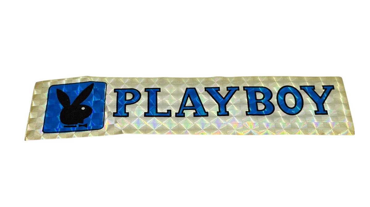 1990's Araba Arkası Reflektörlü (Kedi Göz) Playboy Yazı Sticker AKS1841 - 1