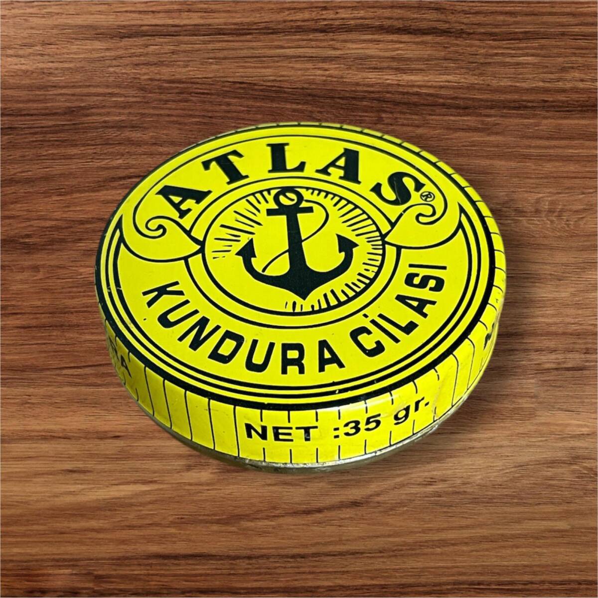 1990s Atlas Kundura Cilası Teneke Kutu AOB5442 - 3