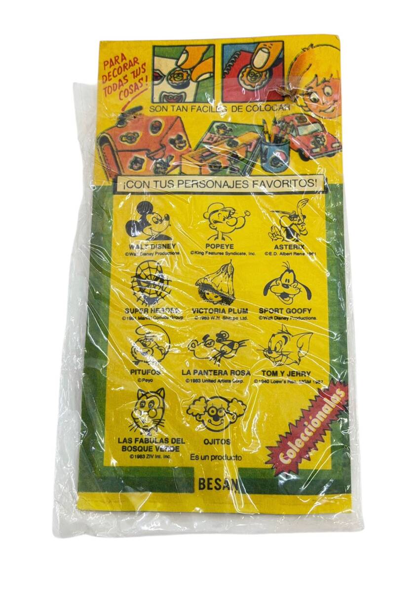 1990's Besan Sarı-Lacivert Cips Kabartma Stickerları AOB5287 - 2
