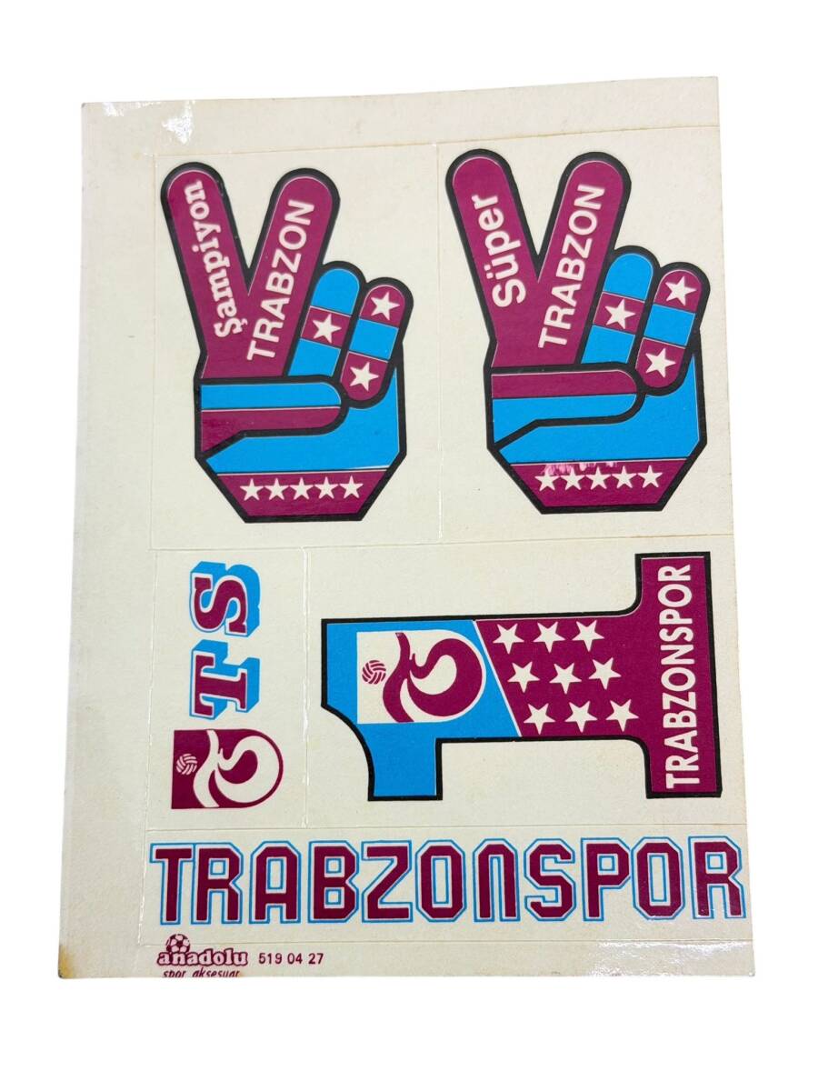 1990's Bordo-Mavi 5'li Sticker Çıkartma AKS1979 - 1