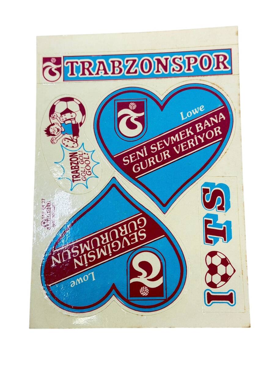 1990's Bordo-Mavi 5'li Sticker Çıkartma AKS1981 - 1