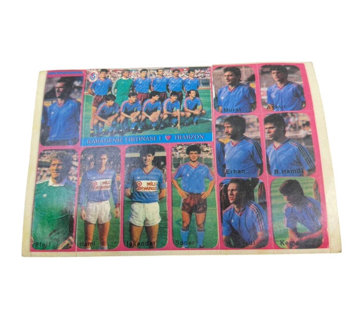1990's Bordo-Mavi Oyuncu Kadrosu 12'li Sticker Çıkartma AKS2024 - 1