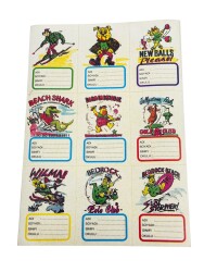 1990's Çakmaktaşlar Wilma&Bedrock Figürlü Retro Okul Etiketi 9'lu Vintage Set AKS2196 - Gökçekoleksiyon