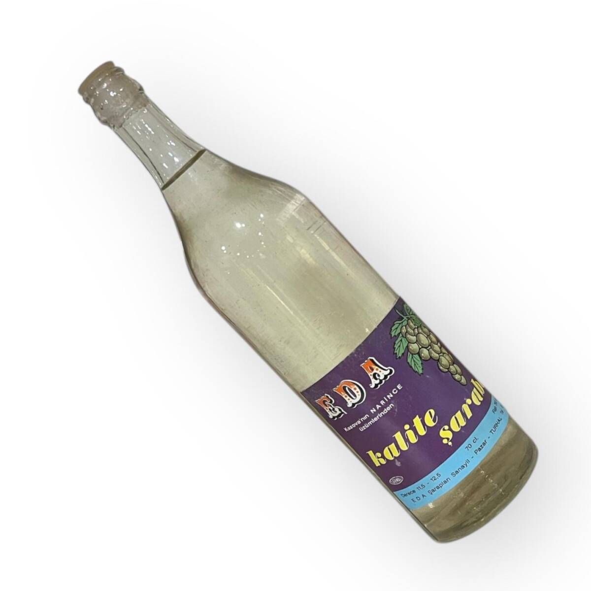 1990s Eda Kalite Şarabı 70cl Turhal / Tokat Dolu Şişe #AOB5128 - 4