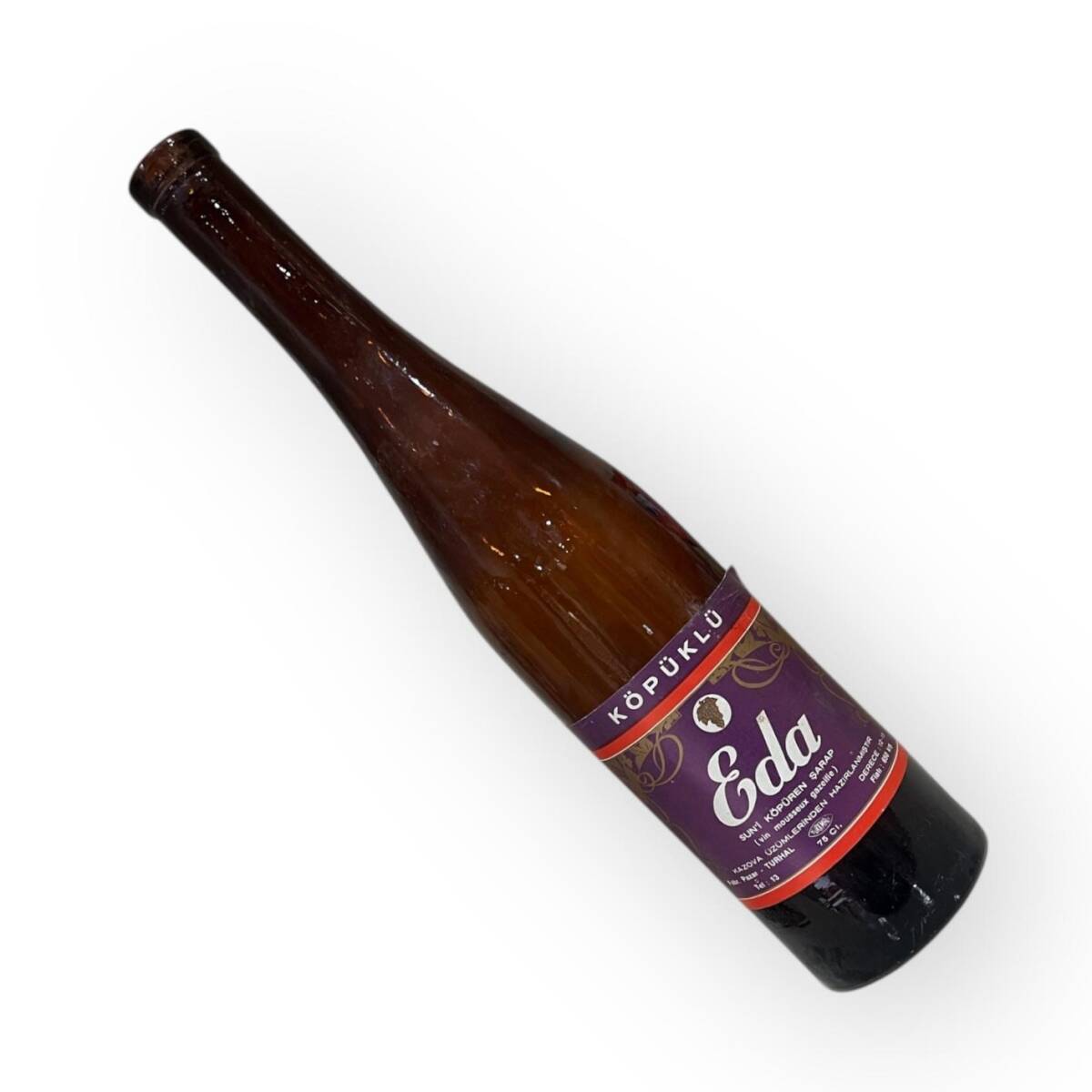 1990s Eda Köpüklü Şarabı 70cl Turhal / Tokat Boş Şişe 650krş #AOB5129 - 4