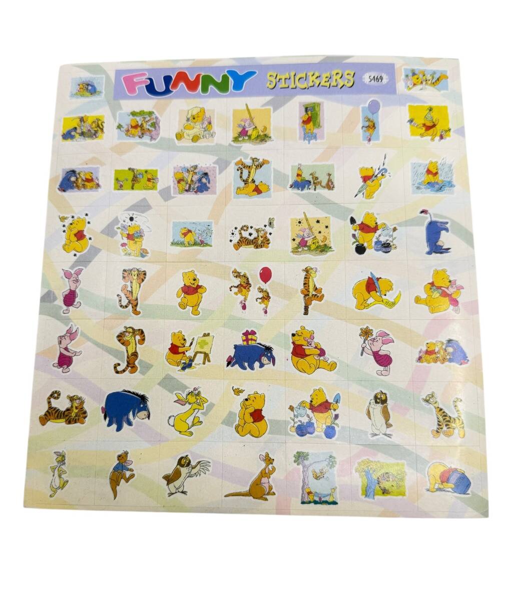 1990's Funny Stickers Winnie the Pooh Karakter 51'li Sticker Çıkartma AKS2197 - 1