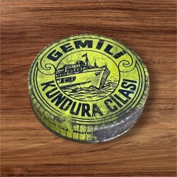 1990s Gemili Kundura Cilası Teneke Kutu AOB5443 - 3