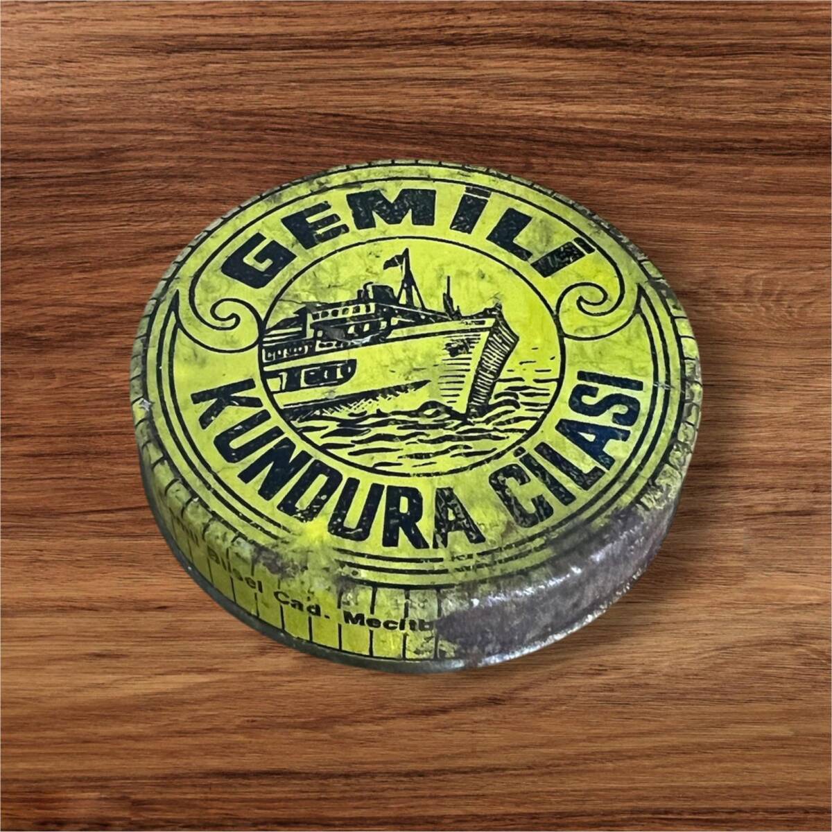 1990s Gemili Kundura Cilası Teneke Kutu AOB5443 - 3