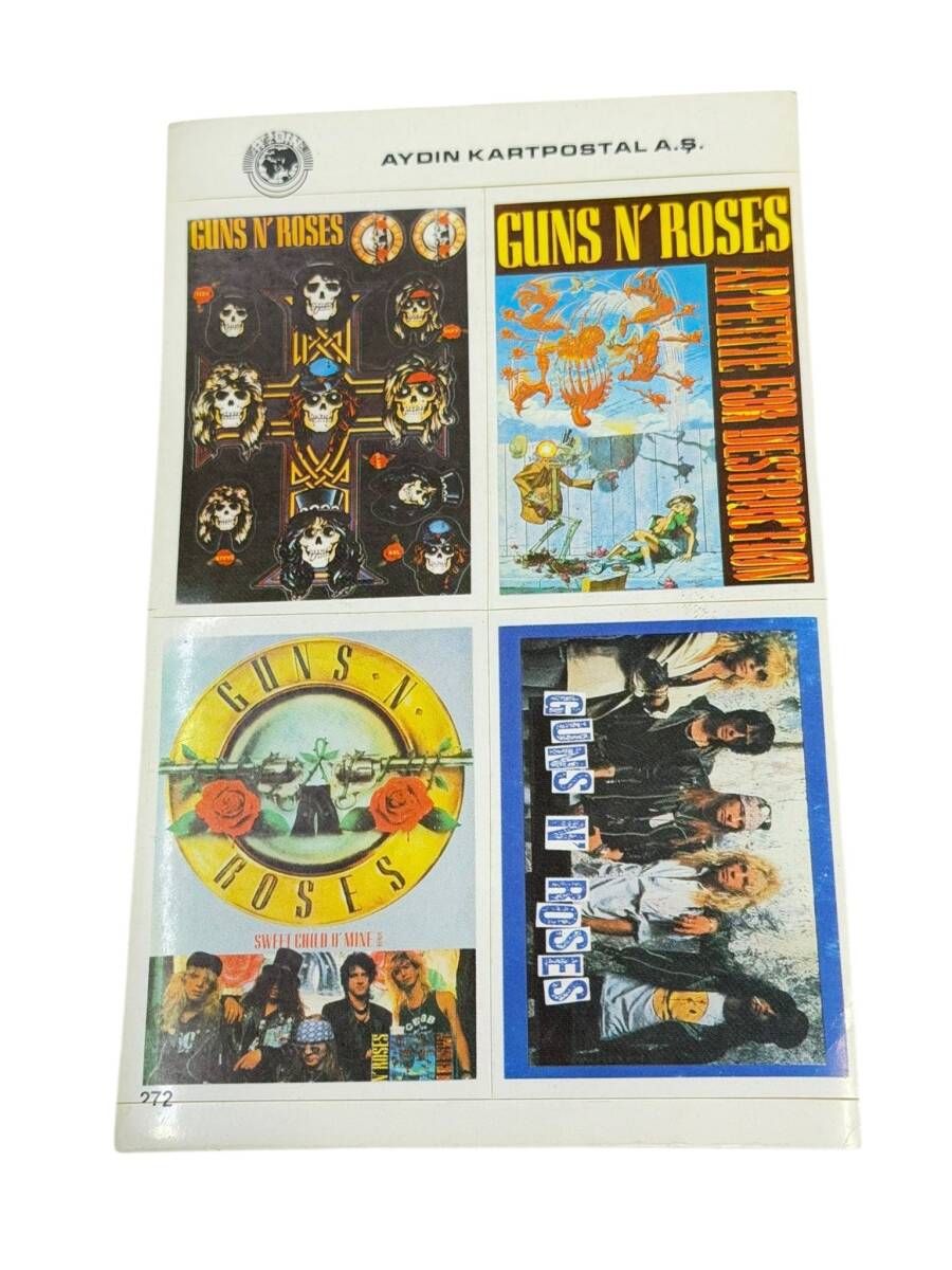 1990's Guns N’ Roses Appetite for Destruction 4'lü Sticker Çıkartma AKS2118 - 1