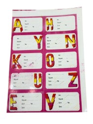 1990's Harfli Okul Etiketi Sticker AKS2134 - Gökçekoleksiyon