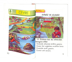 1990's İlkokul 1.Sınıf Çevre-Sağlık-Trafik Okuma Ders Kitabı NDR99827 - 2
