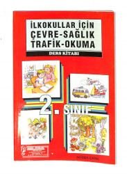 1990's İlkokul 2.Sınıf Çevre-Sağlık-Trafik Okuma Ders Kitabı NDR99829 - 1