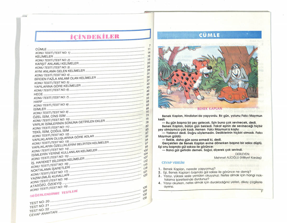 1990's İlkokul 2.Sınıf Dil Bilgisi Ders Kitabı NDR99643 - 2