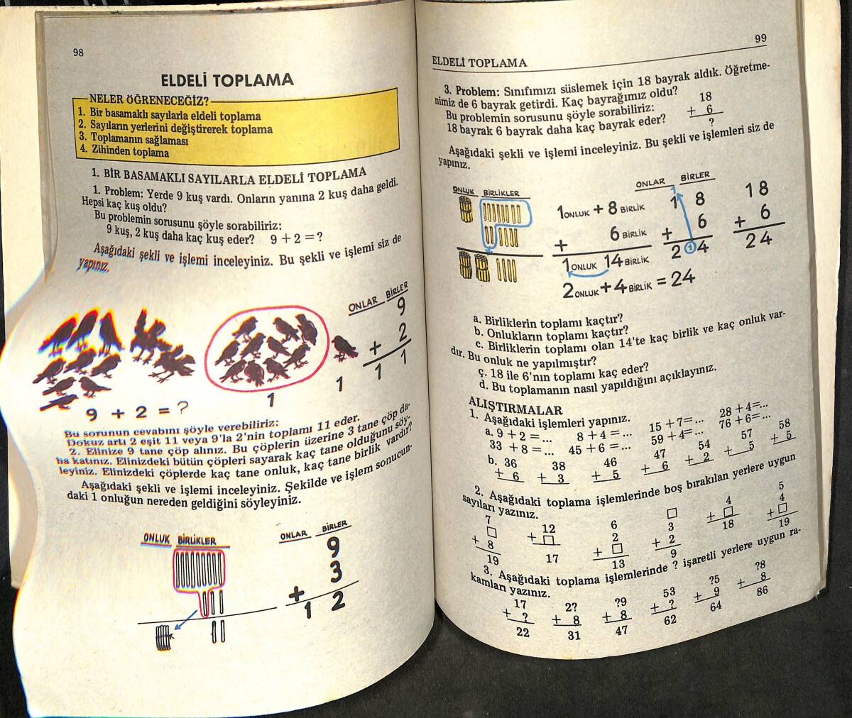 1990's İlkokul 2.Sınıf Matematik Ders Kitabı NDR99932 - 2