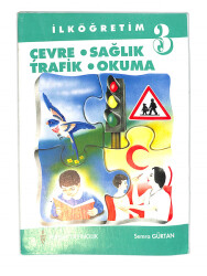 1990's İlkokul 3.Sınıf Çevre-Sağlık-Trafik-Koruma Ders Kitabı NDR99869 - 1