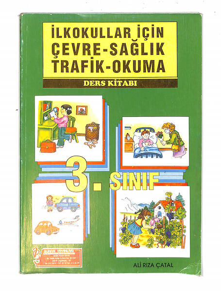 1990's İlkokul 3.Sınıf Çevre-Sağlık-Trafik-Koruma Ders Kitabı NDR99870 - 4
