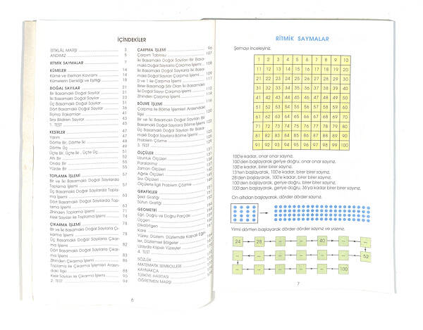 1990's İlkokul 3.Sınıf Matematik Ders Kitabı NDR99674 - 2