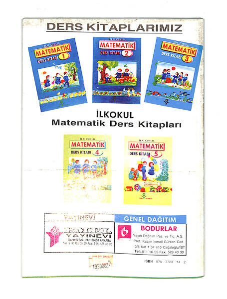 1990's İlkokul 3.Sınıf Matematik Ders Kitabı NDR99865 - 3