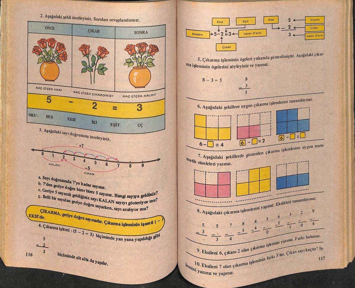 1990's İlkokul 3.Sınıf Matematik Ders Kitabı NDR99998 - 2