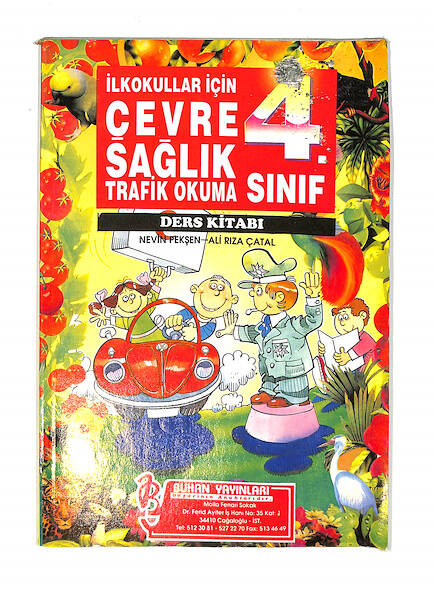 1990's İlkokul 4.Sınıf Çevre-Sağlık-Trafik-Okuma Ders Kitabı NDR99679 - 4